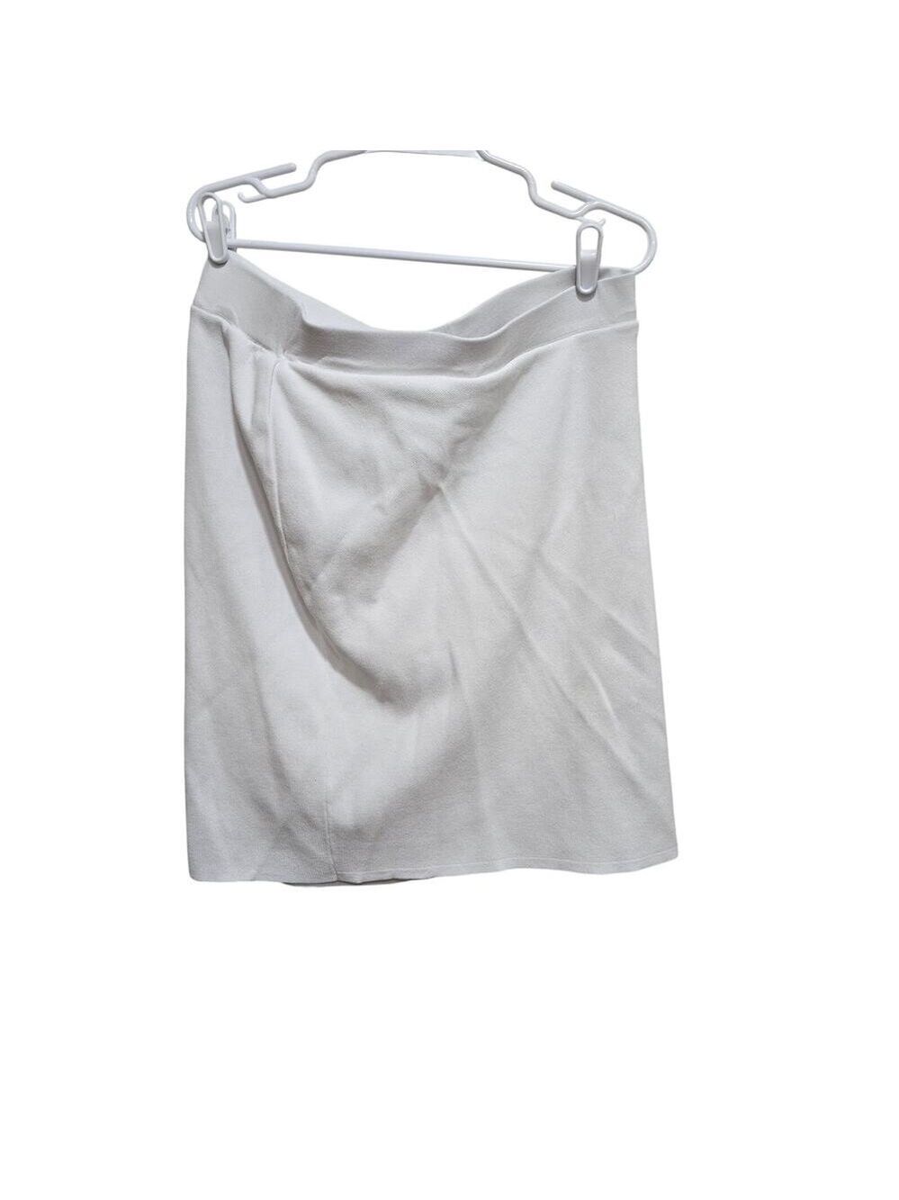 Midnight Velvet White Stretch Pull On Skirt Women's 1X